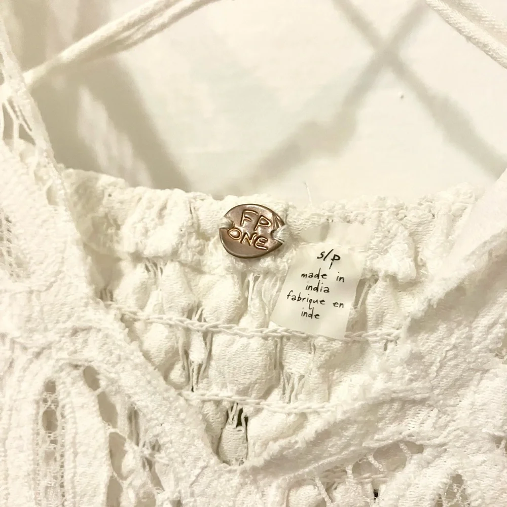 Free People One Adella Slip Dress White Small - Picture 5 of 6
